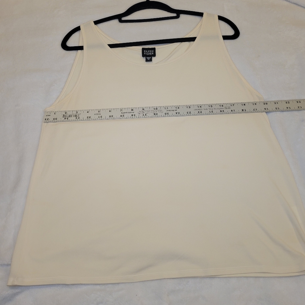 Eileen Fisher 100% Silk Cream Color Sleeveless Tank Top Women's XL - Picture 3 of 6